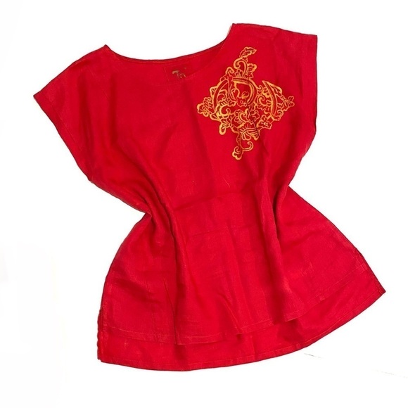 Vintage Handmade top with painted detail - Picture 5 of 7